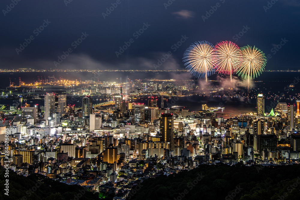 みなと神戸海上花火大会 Stock Photo Adobe Stock