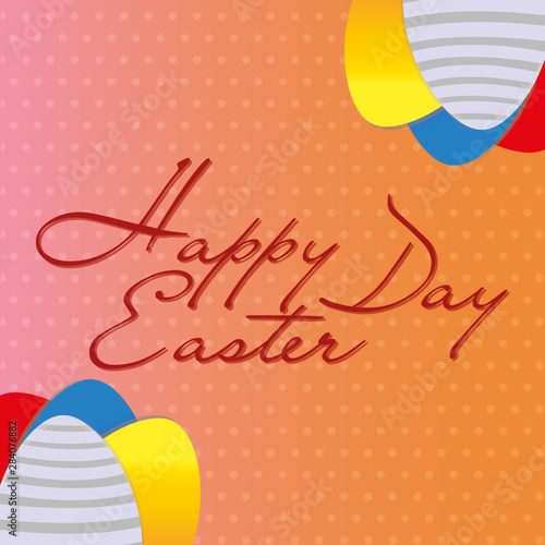 Happy easter day colorful background for poster, banner, slider, add or social media