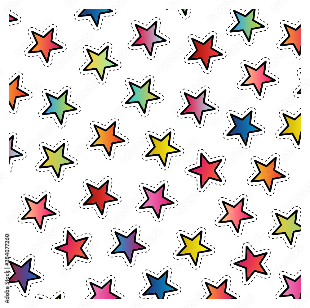 Colorful stars doodle Colorful stars doodle