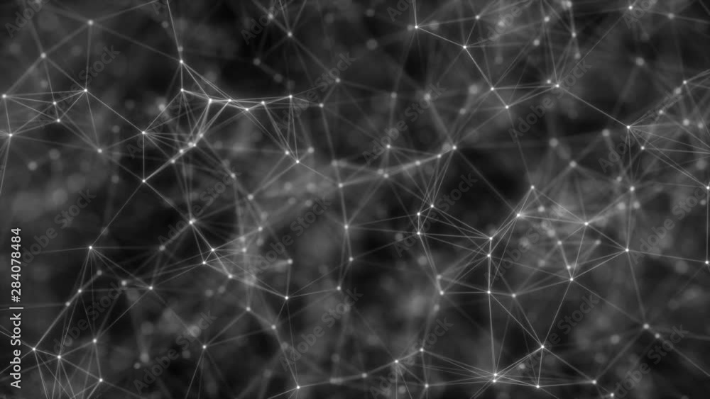 Black background. Active neural network. Plexus fantasy abstract technology. Black background. Active neural network. Plexus fantasy abstract technology.