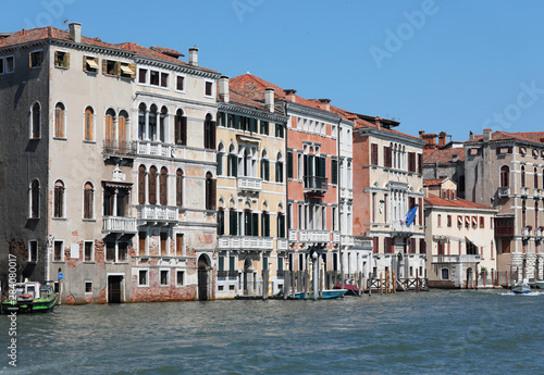 View of Palaces and Houses in Venice Italy and the major waterwa