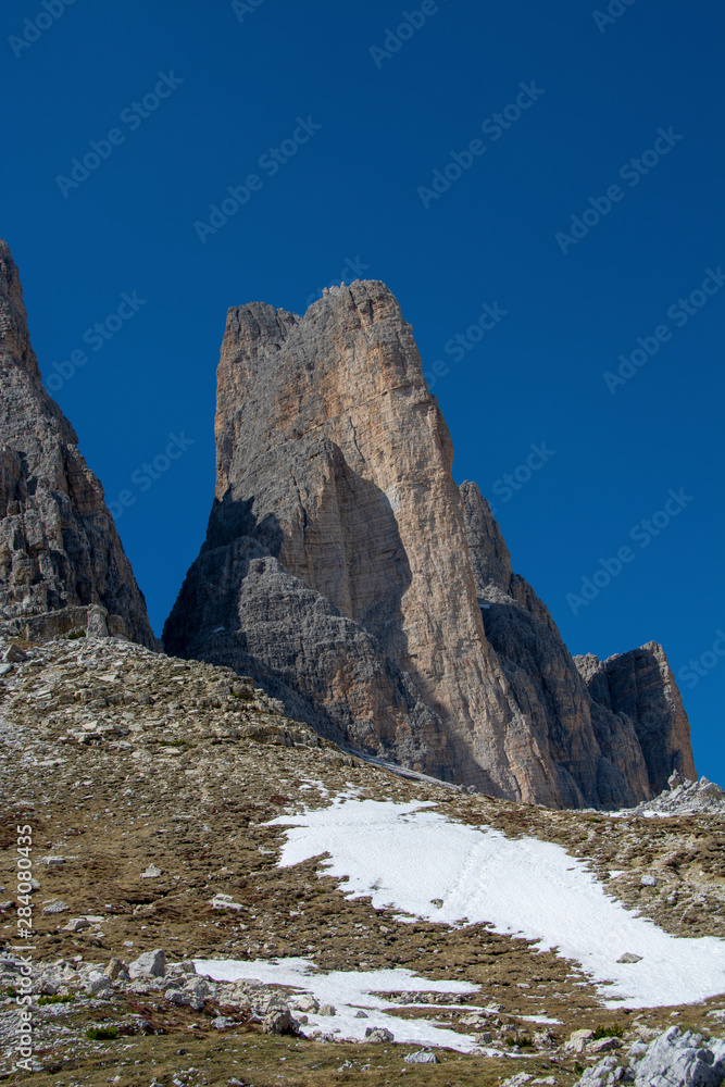 Dolomiten mit 3 Zinnen und Misurina see in Süd Tirol italien
