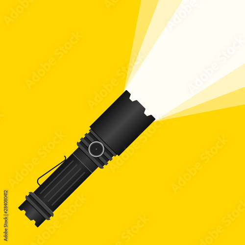 Flashlight Tactical Concept Illustration Vector