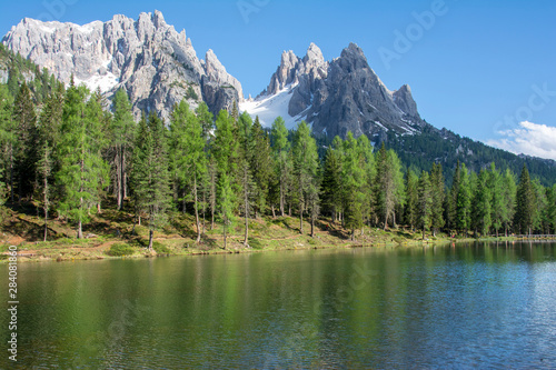 Dolomiten mit 3 Zinnen und Misurina see in Süd Tirol italien