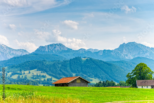 The Alps in the Allgäu in the south of Germany in Bavaria