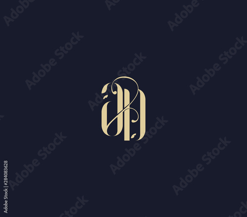 letter A D logo. luxury lettr AD logo design element. photo