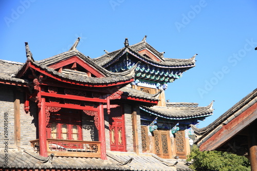 Traditional Architecture in Shuhe Old Town  Yunnan Province  China