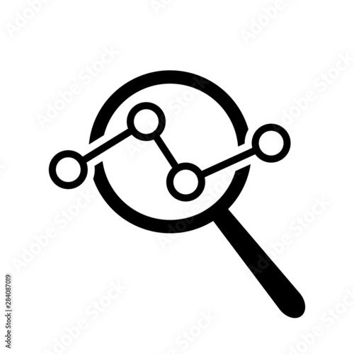 Analysis Icon vector. analytics illustration symbol. analyzing logo.