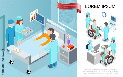 Isometric Medical Treatment Concept