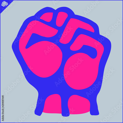 Karate emblem. Martial art creative colored simbol design. Vector, EPS.