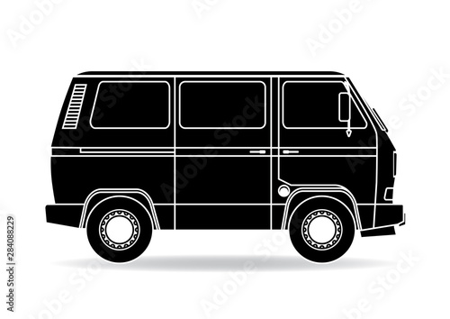 Bus Transporter schwarz weiss