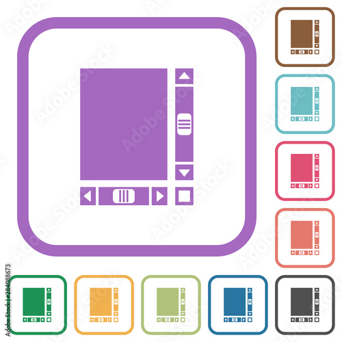 Blank document with scroll bars simple icons