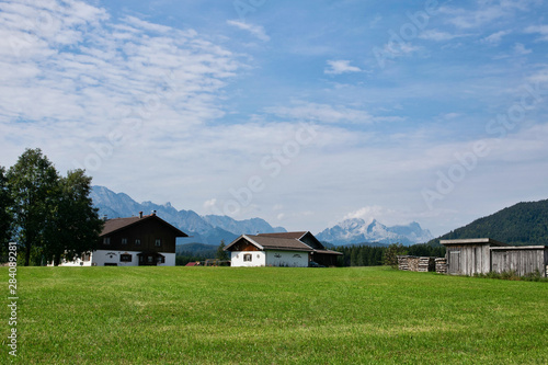 Geroldsee beautiful view bavarian Alps, Garmisch-Partenkirchen region, Ostallgau, Bavaria, Germany