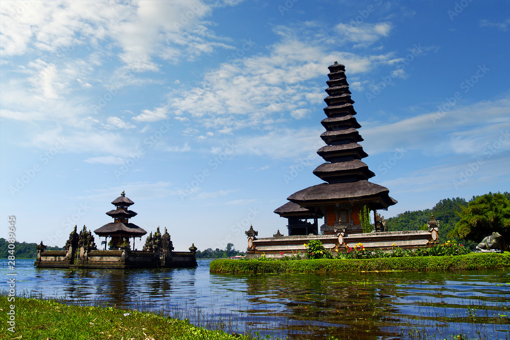 Temple Ulun Danu Bratan in Beratan lake at bedugul-Bali-Indonesia Temple Ulun Danu Bratan in Beratan lake at bedugul-Bali-Indonesia