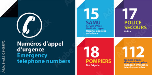 Numéros d'appel d'urgence en France	 photo