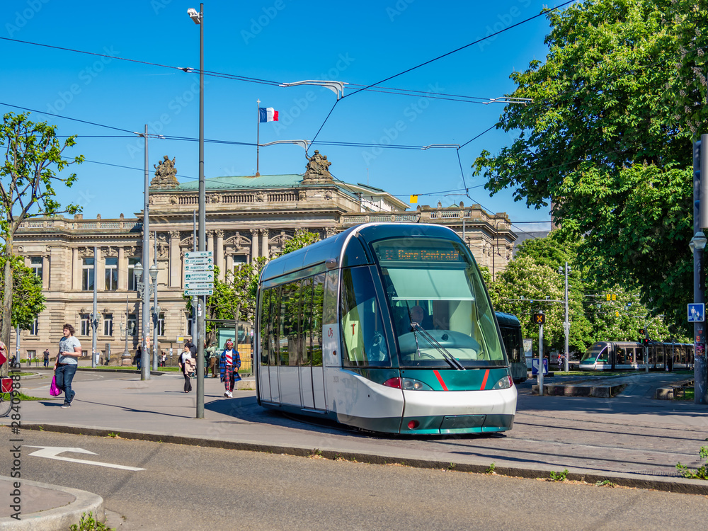 Fototapeta premium Tram in Strasbourg France