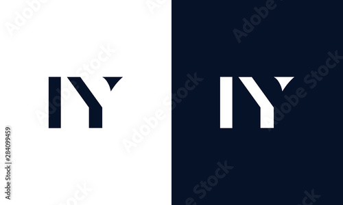 Abstract letter IY logo. This logo icon incorporate with abstract shape in the creative way.