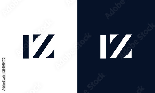 Abstract letter IZ logo. This logo icon incorporate with abstract shape in the creative way.