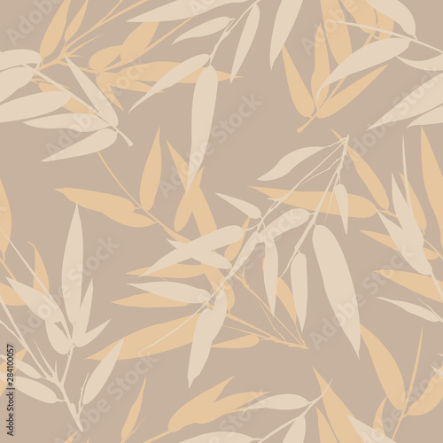 Bamboo branches seamless background. Vector illustration.