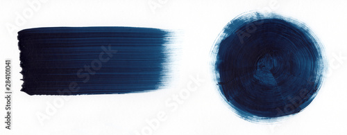 Farbfleck, Pinselstrich, Textuntergrund, Fleyer, Spot, dunkelblau photo