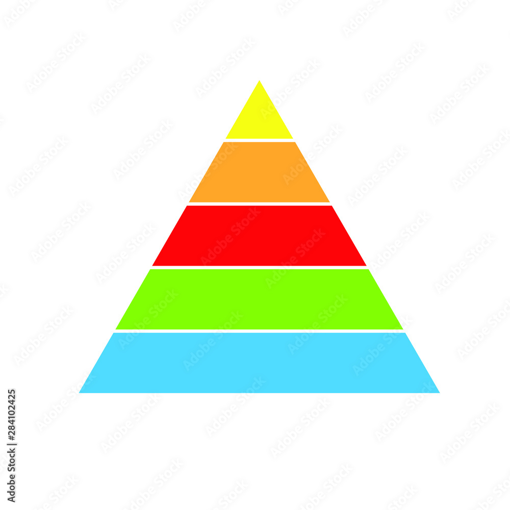 pyramid icon. finance pyramide sign. 