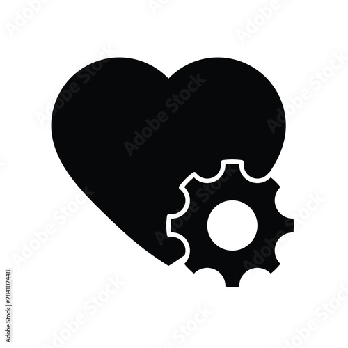 Heart repair icon. Heart surgery icon vector