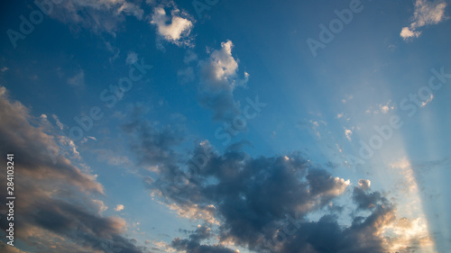Sky with clouds. Background with clouds. © Flower_Garden