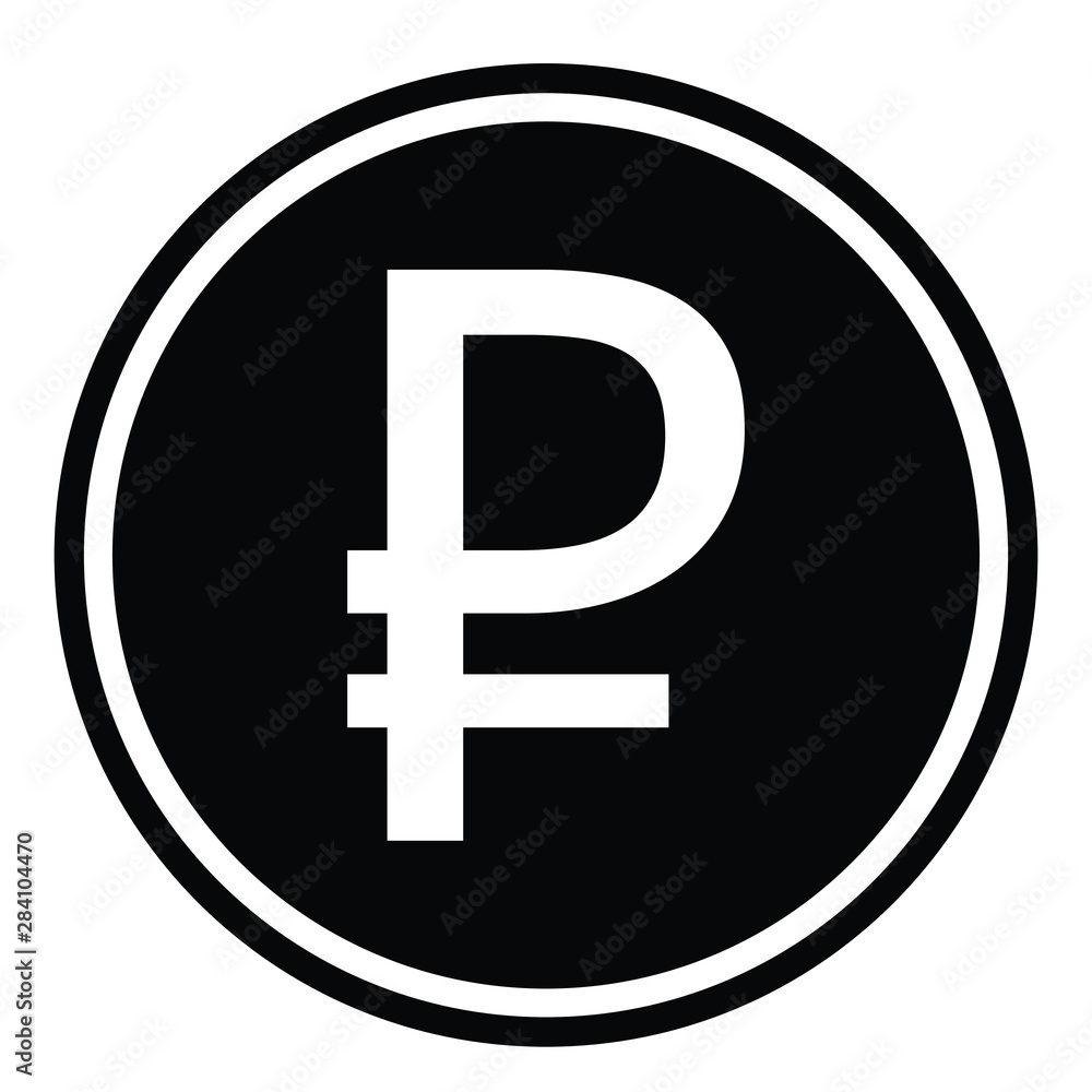 Fototapeta premium russian ruble icon. russian ruble sign. vector