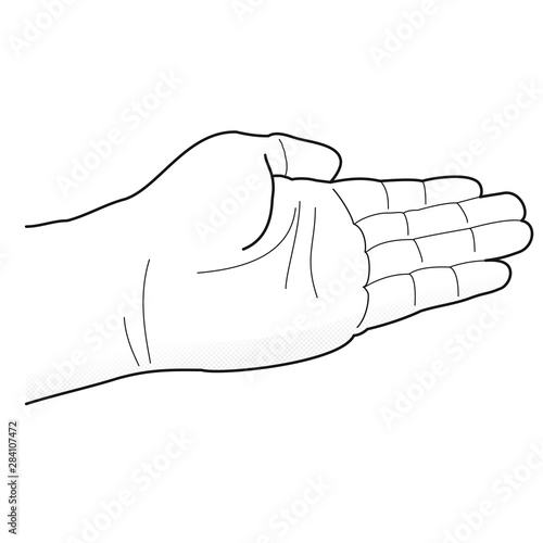 Hand [schwarz-weiß, links]