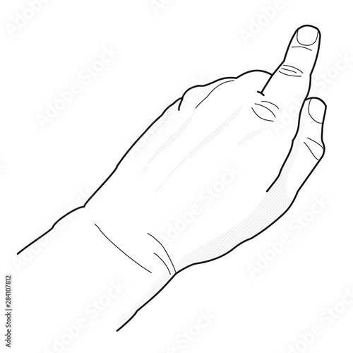 Hand [schwarz-weiß, links]