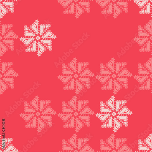 Ethnic boho seamless pattern. Lace. Embroidery on fabric. Patchwork texture. Weaving. Traditional ornament. Tribal pattern. Folk motif. Can be used for wallpaper  textile  wrapping  web. 