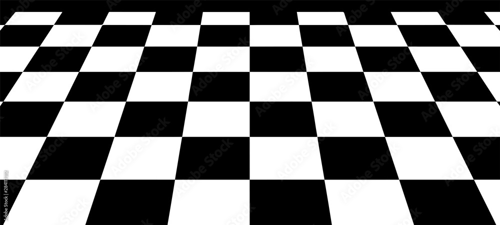 Optical illusion. Abstract 3d black and white background. Chess board. Optical illusion. Abstract 3d black and white background. Chess board.
