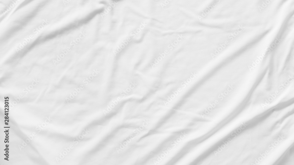 Pattern texture crumpled white fabric background Stock Photo