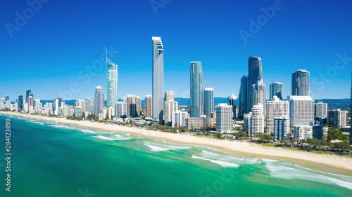 Surfers Paradise hyperlapse on the Gold Coast, Queensland, Australia