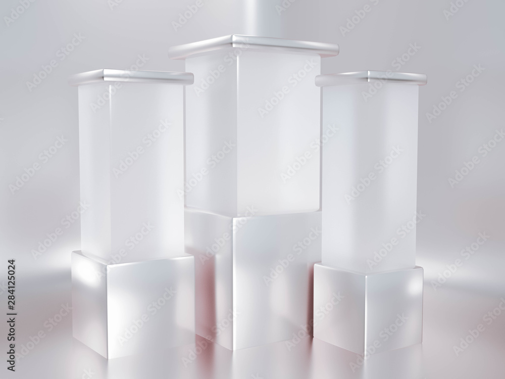 Beautiful, elegant background with a pedestal and a showcase. 3d illustration, 3d ..rendering. Beautiful, elegant background with a pedestal and a showcase. 3d illustration, 3d ..rendering.