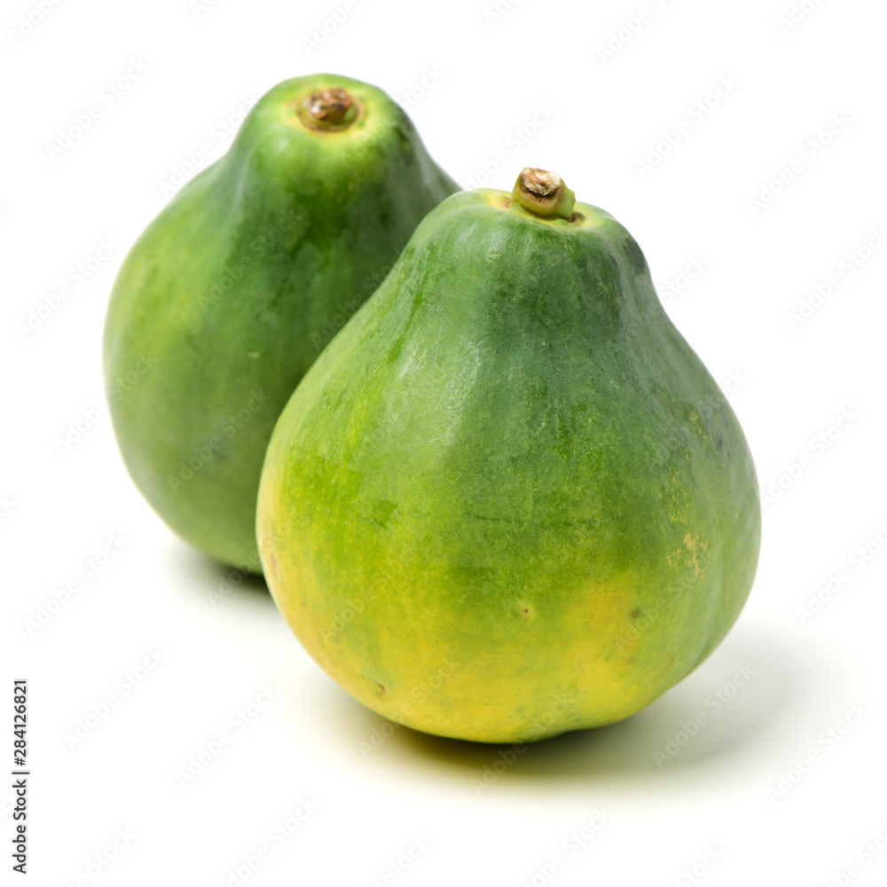 Papaya fruit isolated on a white background Papaya fruit isolated on a white background