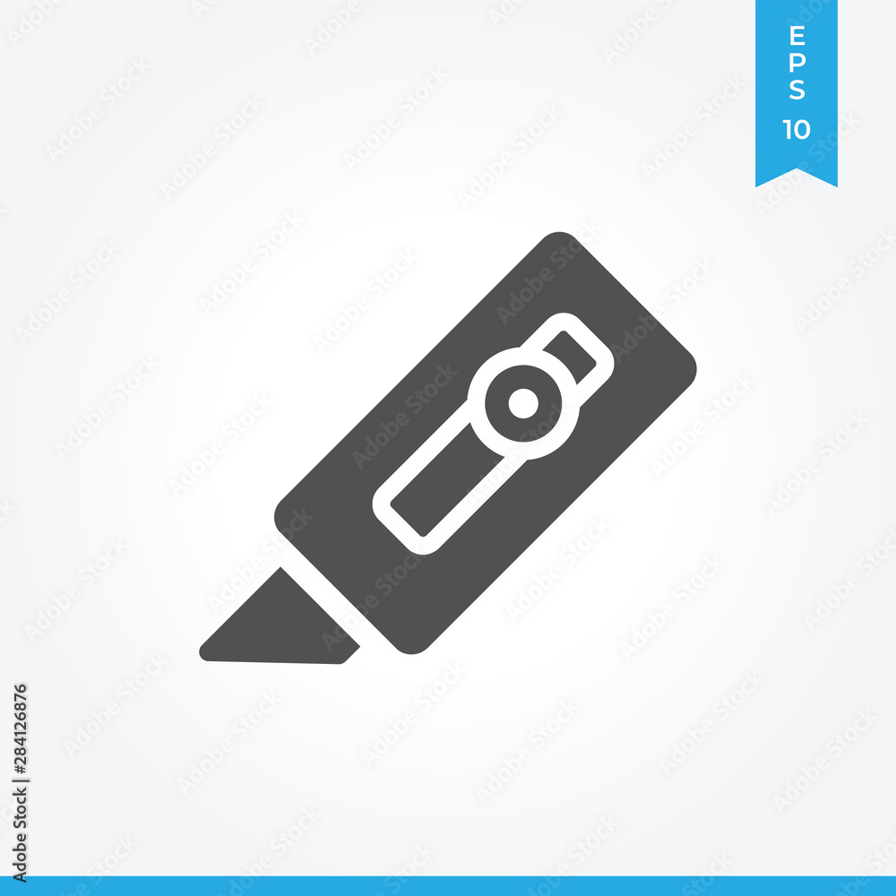 Cutter knife vector icon, simple sign for web site and mobile app. Cutter knife vector icon, simple sign for web site and mobile app.