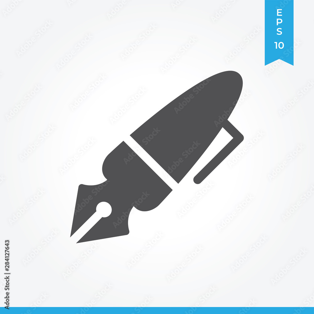 Pen vector icon, simple sign for web site and mobile app. Pen vector icon, simple sign for web site and mobile app.