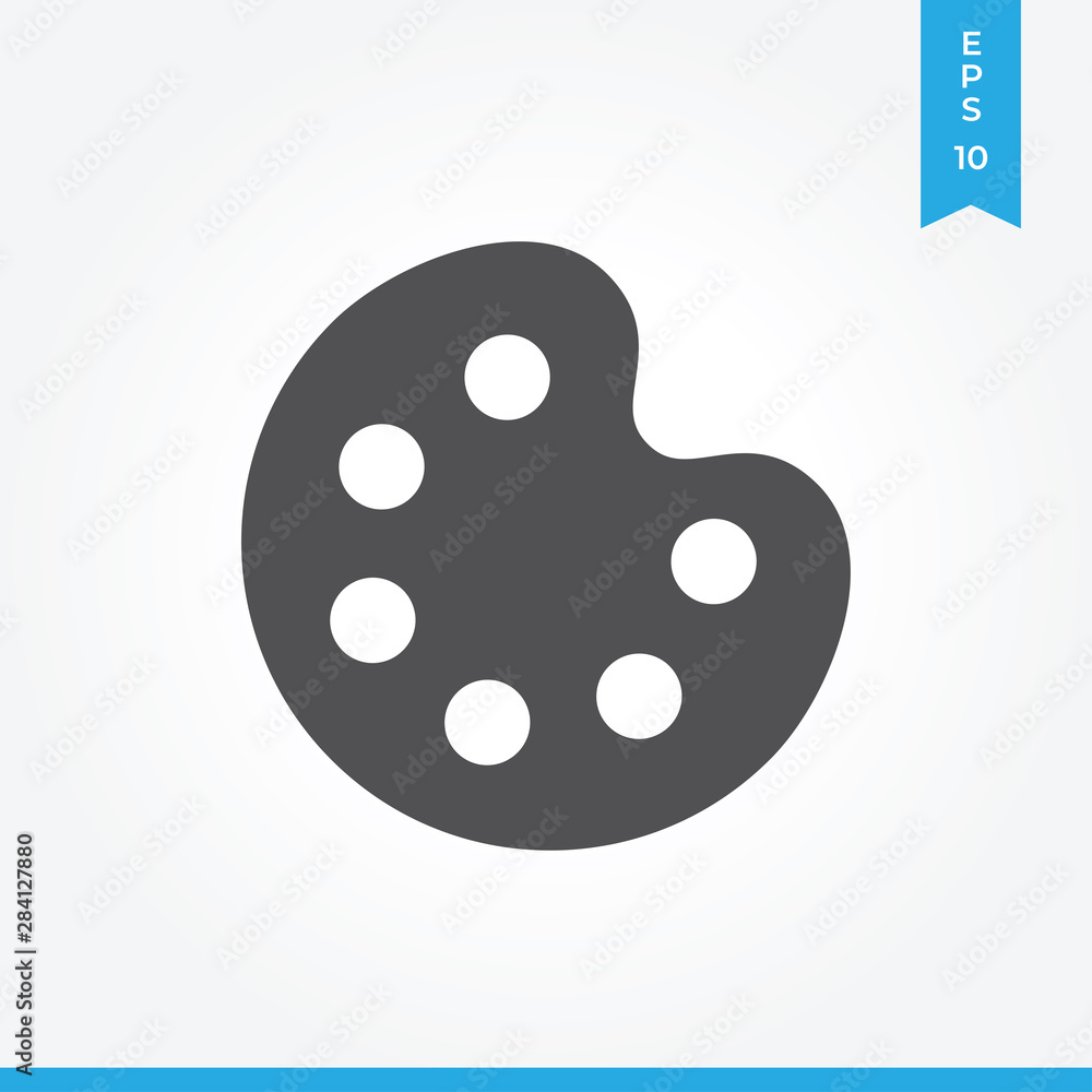 Paint palette vector icon, simple sign for web site and mobile app.
