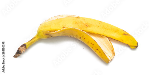 banana peel on a white background, isolate