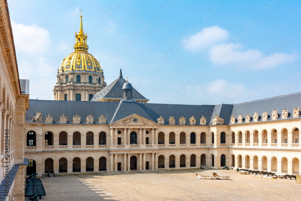 Les Invalides (National Residence of the Invalids) courtyard, Paris, France 