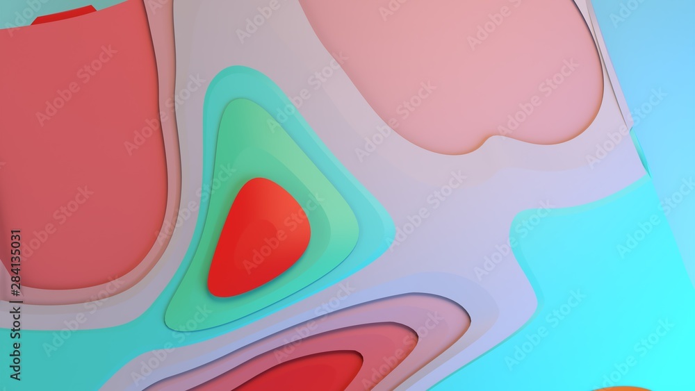 3d rendering abstract minimalism Arizona canyons earth coloured analogous hue schemes complimentary colours graphics design resource crazy wacky bizarre waves vibrations, flat,