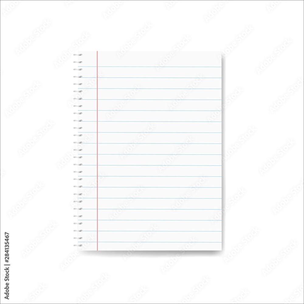 Notepad icon with shadow. Flat style, Vector Notepad icon with shadow. Flat style, Vector