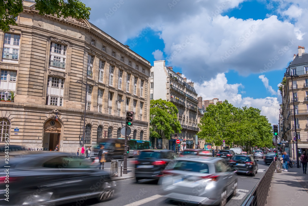 Paris Sunny Day Traffic