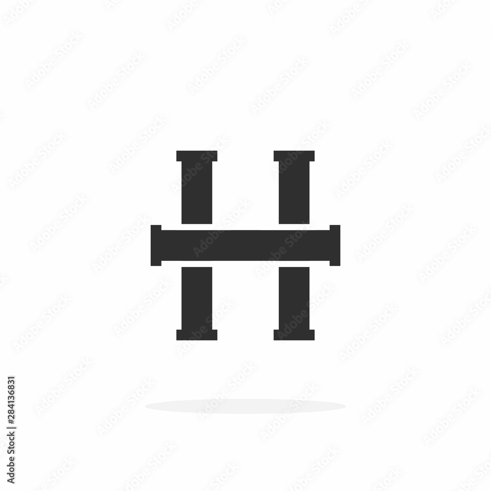 Plumbing Pipe Vector Letter H. H Plumbing Design Vector Plumbing Pipe Vector Letter H. H Plumbing Design Vector
