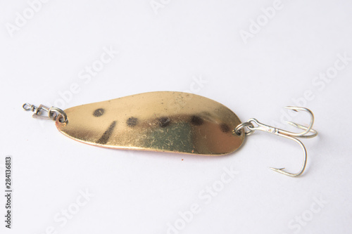 fishing lure on white background