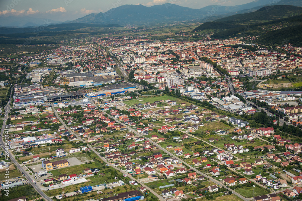 ROMANIA Bistrita view from the plane,august 2019