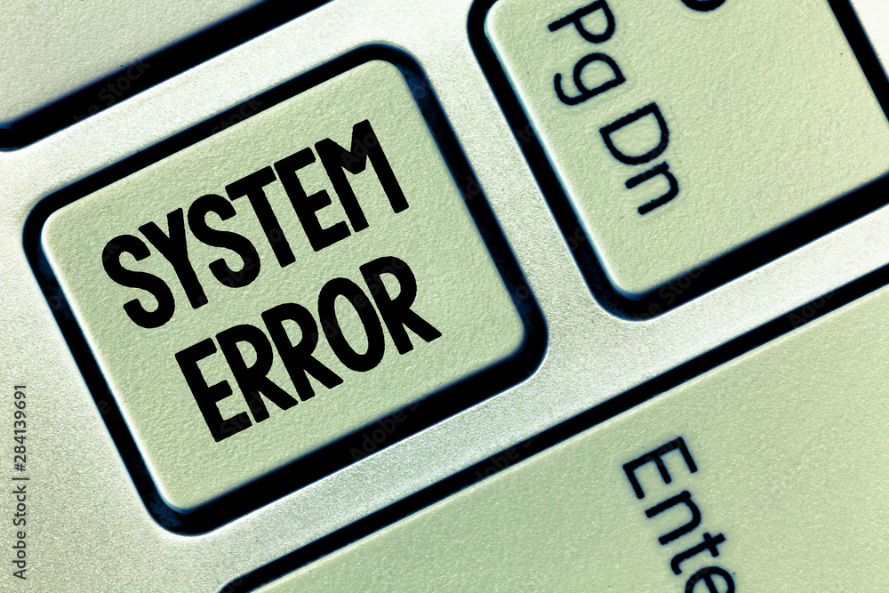 Conceptual hand writing showing System Error. Business photo showcasing Technological failure Software collapse crash Information loss. Conceptual hand writing showing System Error. Business photo showcasing Technological failure Software collapse crash Information loss.