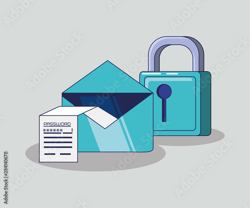 safe secure padlock icon vector ilustration