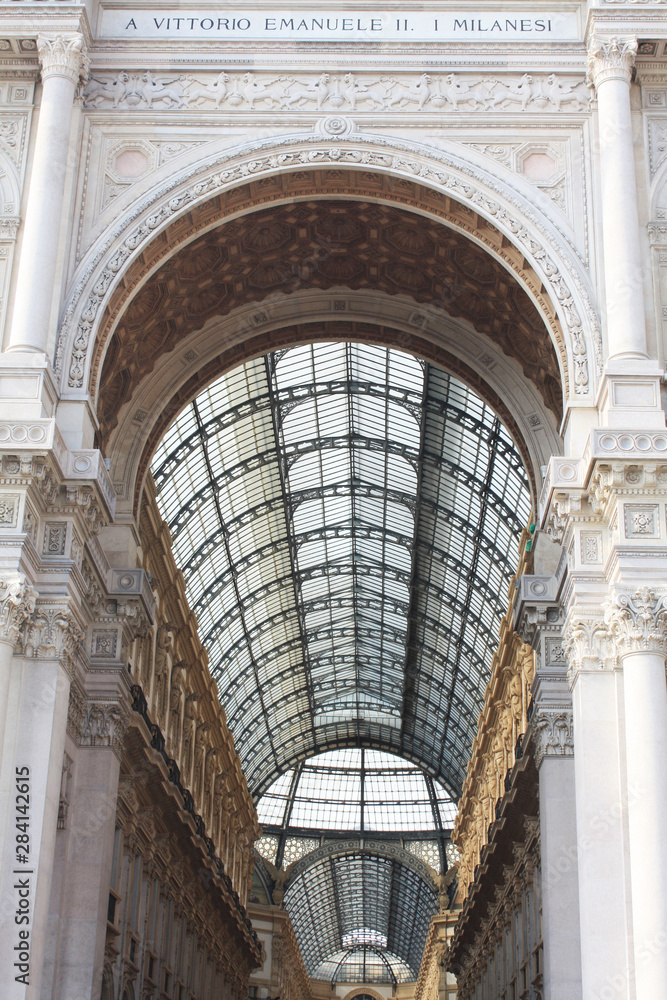 Cathedral Square. Galleria Vittorio Emanuele II. Milan Italy.